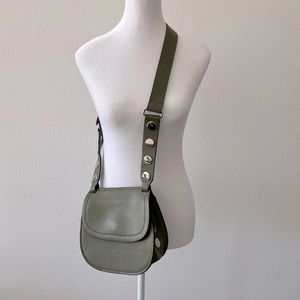 French Connection olive green crossbody bag